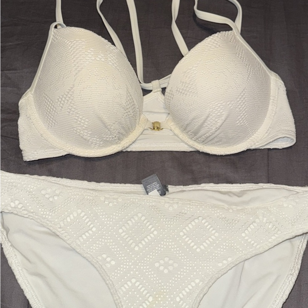 Aerie White Bikini Swim Set